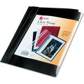 Acco ACCO Vinyl Report Cover, Prong Clip, Letter, 1/2" Capacity, Clear Cover/Black Back 26101